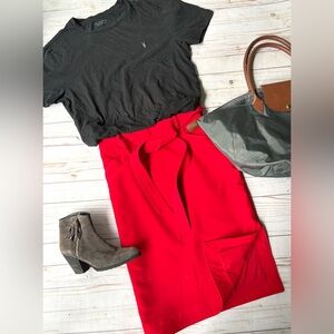 Banana Republic tie front pencil skirt